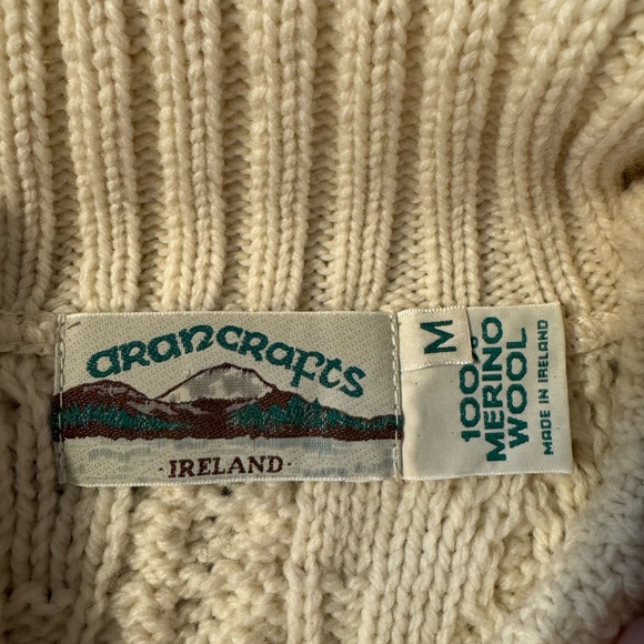 Ivory / cream knit wool sweater from Ireland - Picture 3 of 3